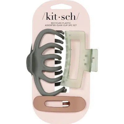 Kitsch Pack Of 3 Assorted Claw Clips