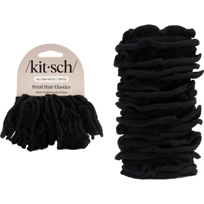 Kitsch Petal 10-pack Hair Elastics In Black