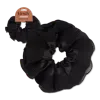 Kitsch Pleated Scrunchie - Halloween Black