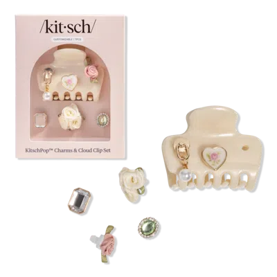 Kitsch Pop Charms & Cloud Clip 7 Piece Set Vintage - Pearlized Cream