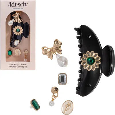 Kitsch Pop™ Charms & Cloud Hair Clip 7-piece Set In Black