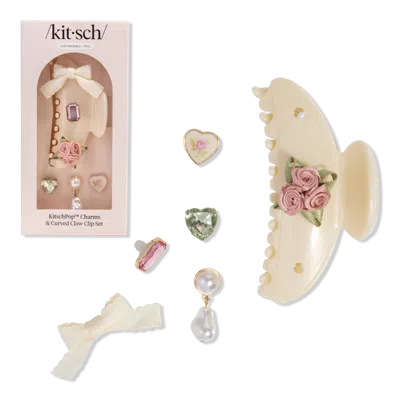 Kitsch Pop Curved Claw Clip 7 Piece Set Vintage - Pearlized Cream