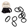 Kitsch Recycled Fabric Seamless Hair Elastics 8 Piece Set - Black In Black