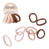 Kitsch Recycled Fabric Seamless Hair Elastics 8 Piece Set - Rosewood In Brown
