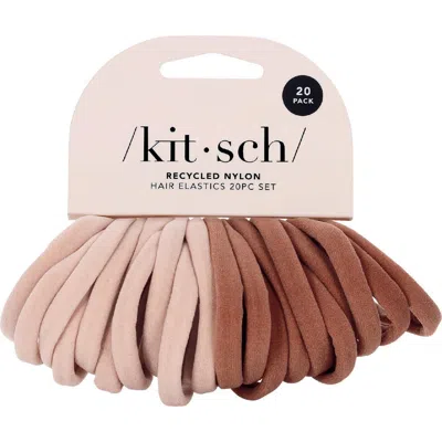 Kitsch Recycled Nylon 20-pack Ponytail Holders In Blush