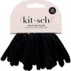 Kitsch Recycled Nylon 20-pack Ponytail Holders In Black