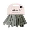 Kitsch Recycled Nylon Elastics 20 Pcs Eucalyptus In Brown