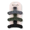 Kitsch Recycled Plastic Chain Claw Clip - Black & Moss In Multi