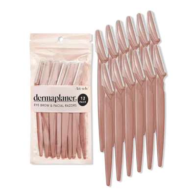 Kitsch Recycled Plastic Dermaplaner 12 Piece Set - Terracotta In Brown