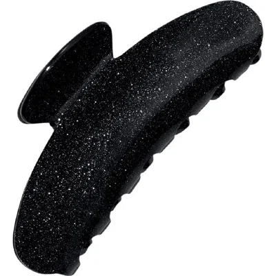 Kitsch Recycled Plastic Glitter Claw Clip In Black Glitter