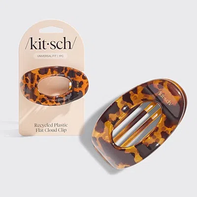Kitsch Recycled Plastic Medium Flat Cloud Clip- Tort In Gray