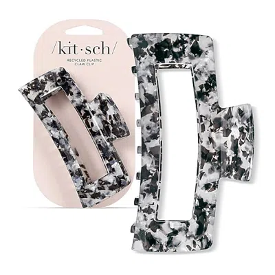Kitsch Recycled Plastic Open Shape Claw Clip In Black