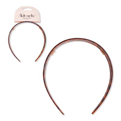 Kitsch Recycled Plastic Wide Headband - Tort In Brown
