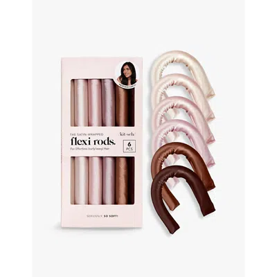 Kitsch Regular Satin Hair Flexi Rods Pack Of Four In White