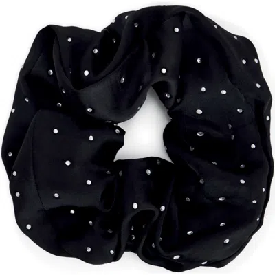 Kitsch Rhinestone Brunch Scrunchie In Black
