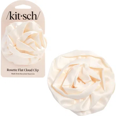 Kitsch Rosette Cloud Hair Clip In White