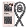 Kitsch Satin Heatless Curling Set - Charcoal In Gray