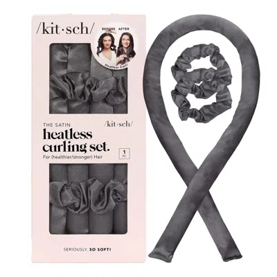Kitsch Satin Heatless Curling Set Charcoal