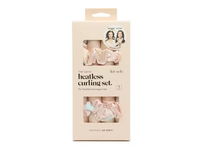 Kitsch Satin Heatless Curling Set In Pink