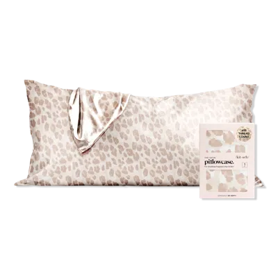 Kitsch Satin King Pillowcase - Leopard In Brown