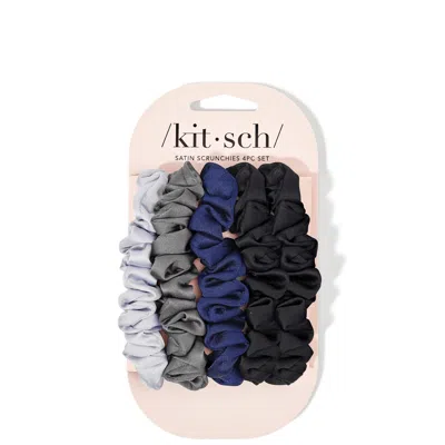 Kitsch Satin Petite Scrunchies 5 Piece Set - Midnight In White