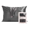 Kitsch Satin Pillowcase - Charcoal In Gray