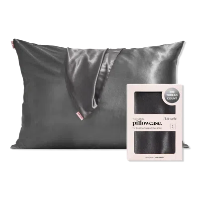 Kitsch Satin Pillowcase - Charcoal In Gray