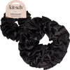 Kitsch Satin Ruffle Scrunchie In Black