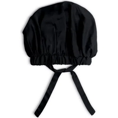 Kitsch Satin Sleep Bonnet In Black