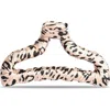 Kitsch Satin Wrapped Claw Clip In Leopard