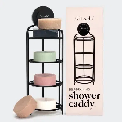 Kitsch Self-draining Shower Caddy In Black