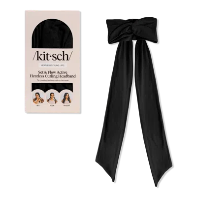 Kitsch Set & Flow Active Heatless Curling Headband - Black