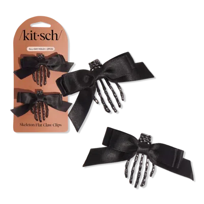 Kitsch Skeleton Flat Claw Clips 2 Piece Set