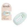 Kitsch Small Cloud Flat Claw Clip - Sage Leaf In Green