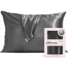 Kitsch Standard Satin Pillowcase In Black