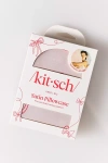Kitsch Striped Bows Satin King Pillowcase In Pink