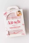 Kitsch Striped Bows Satin Standard Pillowcase In Pink
