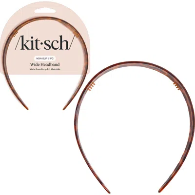 Kitsch Tortoise Wide Headband In Brown