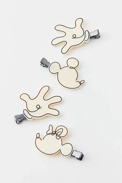 Kitsch X Mickey Mouse Crease-free Hair Clip Set In Assorted At Urban Outfitters