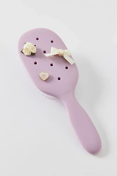 Kitsch Pop Paddle Brush & Charm Set In Soft Violet At Urban Outfitters In Purple