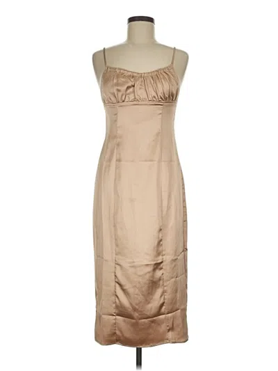 Pre-owned Kittenish Cocktail Dress In Tan