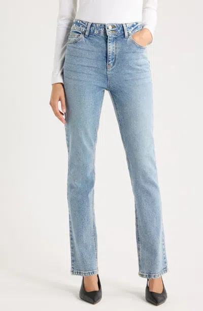 Kittenish High Waist Skinny Jeans In Animal Print