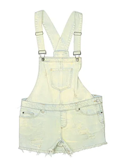 Pre-owned Kittenish Overall Shorts In Yellow
