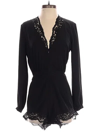 Pre-owned Kittenish Romper In Black