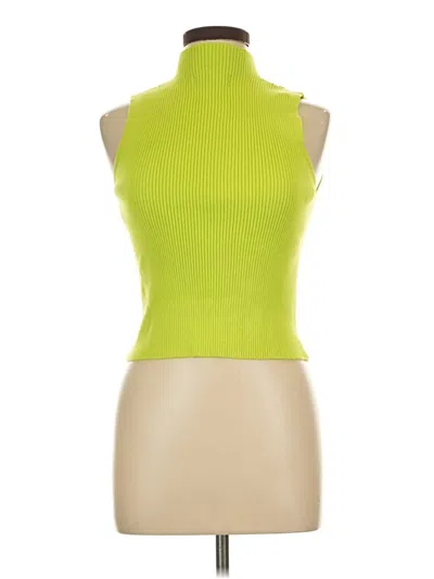Pre-owned Kittenish Sleeveless Top Green Turtleneck Tops