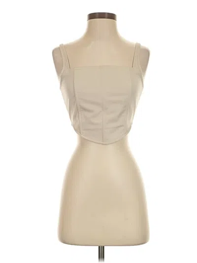 Pre-owned Kittenish Sleeveless Top Ivory Strapless Neckline Tops