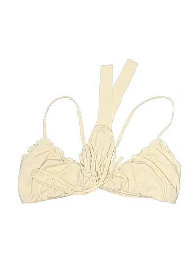 Pre-owned Kittenish Swimsuit Top Tan Swimwear In Brown