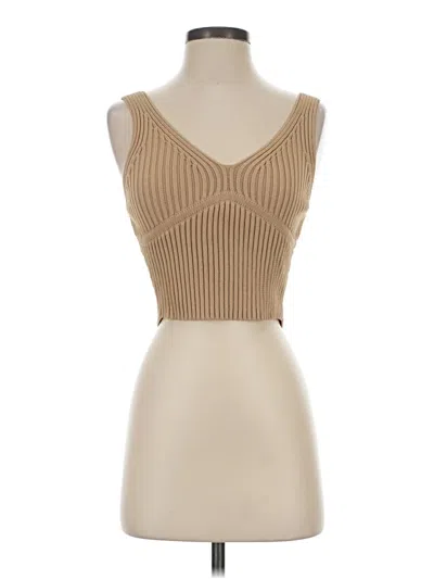 Pre-owned Kittenish Tube Top Tan Strapless Neckline Tops