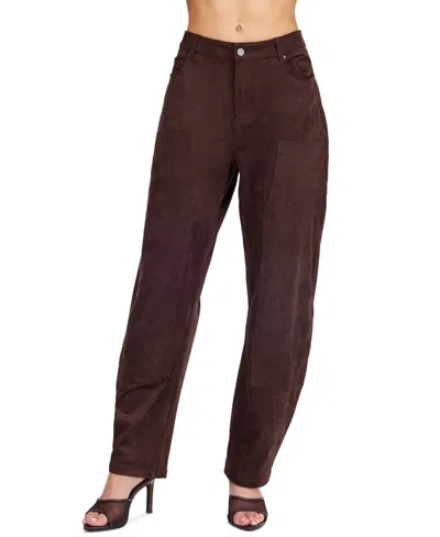 Kittenish Women's Lottie High-waisted Barrel Pants In Brown