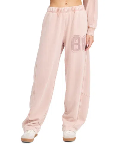 Kittenish Women's Wide-leg High-rise Sweatpants In Pink